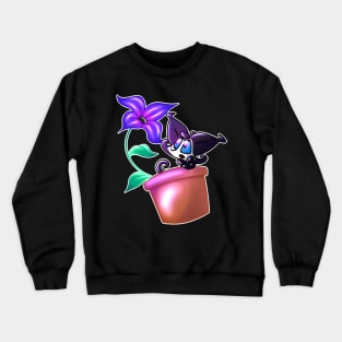 kitty in a flower pot Crewneck Sweatshirt